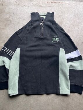 Vintage 90’s Hip-Hop Brand DLO-NYC Pullover Quarter-Zip